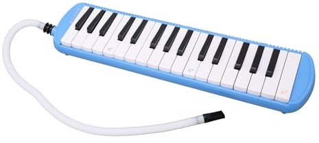 32 Melodica Piano Keys, Soprano Melodica Instrument Air Piano Keyboard With Tube & Bag, Musical Instrument för Nybörjare, Vuxna, Bärbar och Lätt, 32 Nycklar (BLUE)
