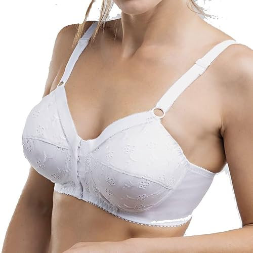 Spiman Reggiseno Classico Senza Ferretto, Coppe Foderate in Sangallo, Allacciatura Anteriore, Colore Nero, Pelle (IT, Taglia della Coppa & Taglia della Fascia, B, 5, Nudo)