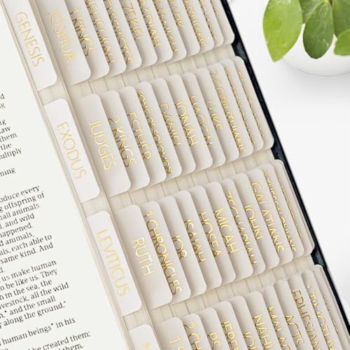 Tablas biblias laminadas, para católicas u otras biblias, registro bíblico para mujeres, pestañas bíblicas laminadas, 75 pegatinas gran regalo cristiano, estudio, Biblia, diario, accesorios, impresión