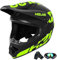 Casco da moto off-road adolescente, casco da bicicletta per ragazzi e ragazze, casco da moto personalizzato, standard CE (Small, H)