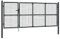 vidaXL Puerta de malla de jardín acero galvanizado antracita 350x175cm, puerta de exterior, puerta de jardín de acero, puerta de jardín trasera