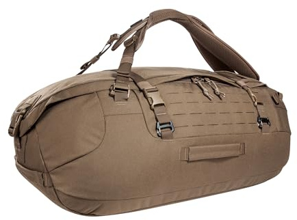 Tasmanian Tiger TT Duffel 65 L Taktische Reise-Tasche Duffel Bag für Herren mit Rucksack-Funktion und Molle-System, abschließbar, 65l Volumen, Coyote Brown