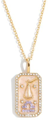 Symretie Gold Sternzeichen Waage Kette,Sternzeichen Anhänger Halskette,Edelstahl Kette mit Sternzeichen,Waage ketten für Damen Mädchen