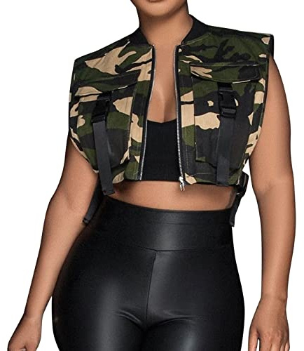 Manteaux pour femme grande taille avec poche tendance tendance outillage veste longue pour femme, camouflage, XL