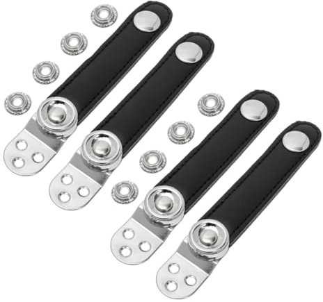 Abaodam 2sätze Akkordeonriemen Aus Rindsleder Mit Balgschnalle Ersatz-balgriemen Für Akkordeons Doppellagige Gurte Zur Sicheren Befestigung