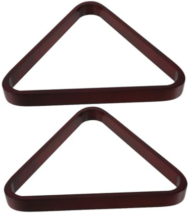 CIYODO Triangle de Billard en Bois Massif 572 MM Lot de 2 Râtelier pour 9 Boules Compatible Billard Anglais et Américain et Snooker Accessoire pour Finition Rouge Vif