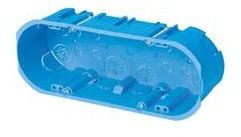 F.A.E.G. FAEG 10257 CASSETTA DA INCASSO PER CARTONGESSO 6/7 POSTI 49MM. BLU