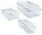 WENKO hochwertige Aufbewahrungsboxen Vorratsschrank Kühlschrank Organizer 3X Set mehr Stauraum für Kühlschrank, Schränke, Regale, Spülbecken, Werkzeug Organizer in transparent
