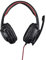 No Fear Gaming Headset with LED Lighting, 1.5 m Cable, Headphones with Microphone, Over-Ear Design, Stable and Comfortable, Black/Red