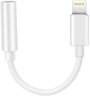 Adaptador Lightning a conector de auriculares de 3.5 mm, certificado por Apple MFi para iPhone a conector auxiliar de audio de 3.5 mm, 12, 11 Pro XR XS Max X 8 7 iPad