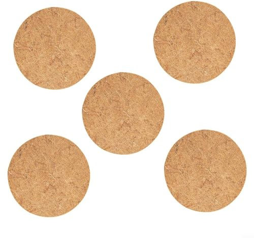 ReachMall 5Pcs Mulch for RING Tree for PROTECTION Mat, Coconut Fiber Mulching Disc, Round Plant for PROTECTION Cover Disc for Garden/Living Room/Restaurant/Balcony/Nurseries(PIGEON PAD30cm)