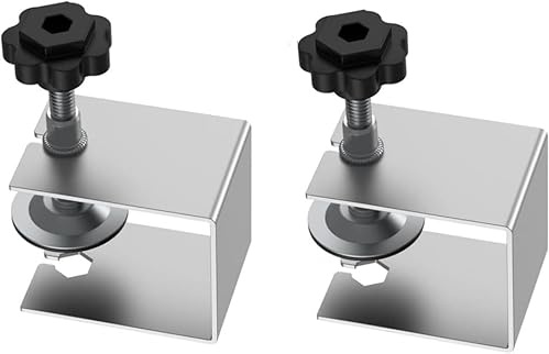 GYWHOOFT clip di montaggio prima del cassetto, 2 cassetti in acciaio inossidabile clip di fissaggio veloce C clip di fissaggio stabile davanti al armadietto mobili in legno a angolo retto clip (argent