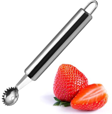 Dénoyauteur de tomates - Extracteur de tige de tomates - Extracteur de tige de tomates portable en acier inoxydable - Outil de cuisine