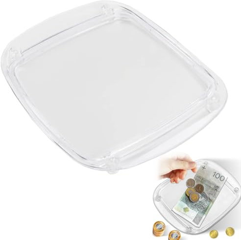 Zahlteller, Cash-Tray, Wechselgeldschale, Rutschfest, als Geldteller Kassierteller Bezahlteller für Theke, Geldschale, Geldteller, Kassensysteme für Zum Laden, Eiscafés, Bäcker