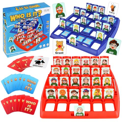 HO-SFSM Jeu de Devine Qui Je suis, Devine Qui Je suis, Qui Est Ce Enfant, Jeu Qui suis Je pour 2 Joueurs, Jeu de Devinettes en Famill