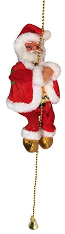 Figura eléctrica de Papá Noel con escalera, decoración navideña para decoración festiva del hogar (multicolor, talla única)