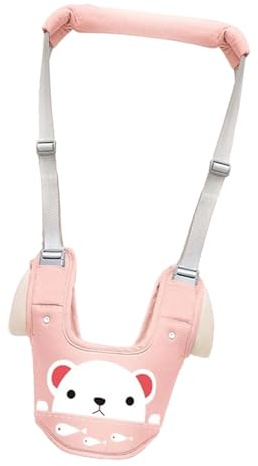 Generic Arnés para Caminar para Niños Pequeños, Gancho y Bucle Ajustables de Algodón Suave para Exteriores (PINK)