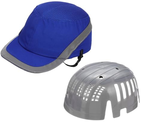 PATIKIL Cappello rigido di sicurezza, 60 cm, accessorio per casco da costruzione, industriale, traspirante, sport all'aperto, lavoro, blu scuro