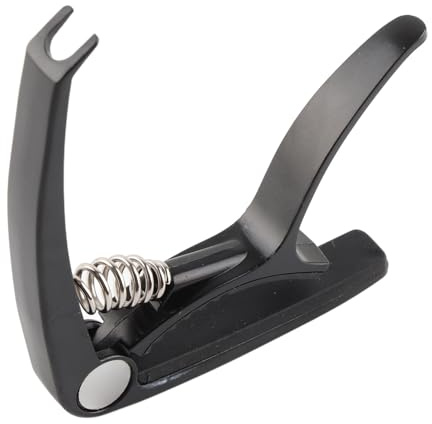 Generic Guitar Zinc Alloy Durable Plucking Function for Acoustic Guitar Musical Instrument Supplies (Black)