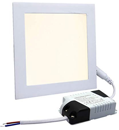 6W LED Square Recessed Ceiling Flat Panel Down Light Ultra Slim Lamp Warm White 3000k