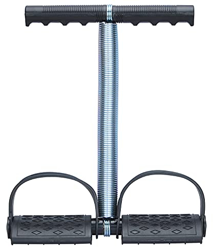 Covvy Multifunktionale Sportgerät Pedal Bodybuilding Expander Feder Schlauch Fußpeda Zugseil Fitness Seil für Fitness Yoga Training (Schwarz)