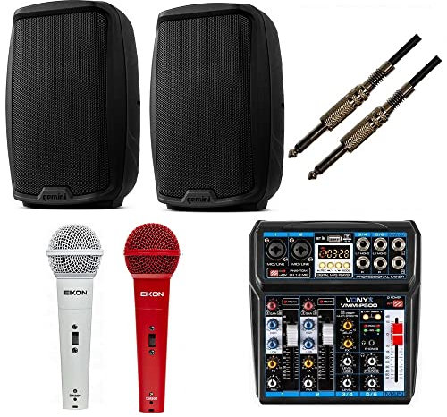 823 PACK - IMPIANTO AUDIO COMPLETO PER DJ PUB DISCOBAR KARAOKE