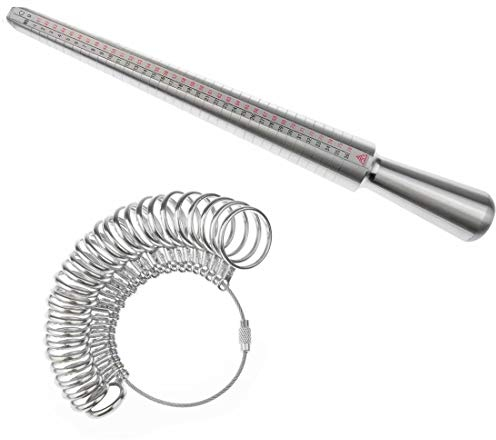 Ringgröße, Chantwon Ring Gauge Stick Ring Ringstock Ringmaß Dorn Set Messgerät für den Durchmesser