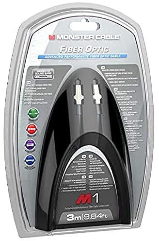 Monster - Câble Audio Numérique Fibre Optique - Idéal Home Cinema - Son Surround Multicanal - Gaine de Protection Duraflex - Connecteurs Métalliques - Garanti à Vie - 3 m