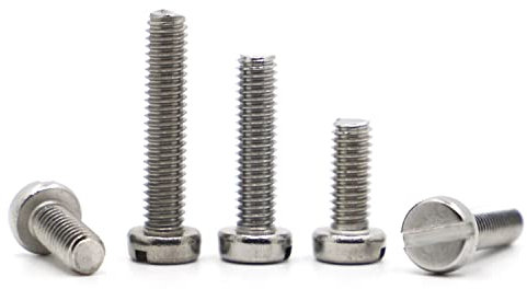 Cfty Viti Voti a Testa in Acciaio Inox 304 in Acciaio Inox M1.6 m2 m2.5 m3 m4 m5 Bullone a Vite a Testa Rotonda a Colonna Slot GB65 (10 // 20 / 50PCS) (Length : 40mm, Dimensione : M4 20pcs)