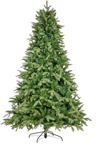Nataland Albero di Natale Artificiale Verde Modello Alben Altezza 240 Cm, Abete Super Folto con Effetto Realistico, Rami Real Touch e Aghi Anticaduta (240 Cm, Alben)
