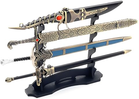 MIAOWR GOT Sword Model 4 Pcs Set,All Metal, Paper Box with Full Display Stand, Movie Collectibles