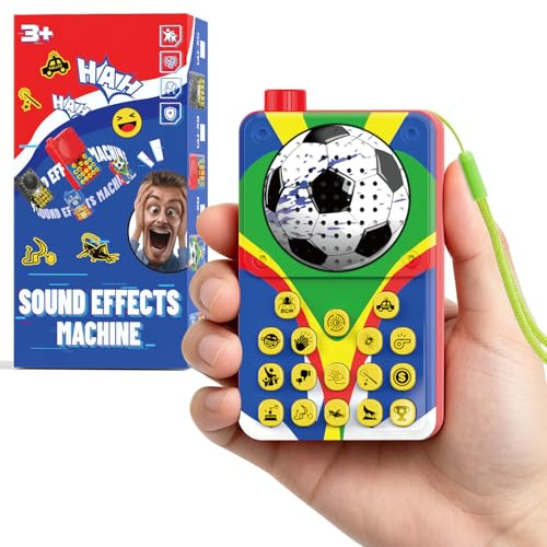 Máquina de sonidos divertida, juguete de fútbol con 16 sonidos graciosos, dispositivo portátil de efectos de sonido, juguete de broma, divertido dispositivo de juego para fiestas para niños y niñas