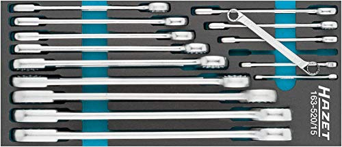 HAZET Doppel-Ringschlüssel-Satz (Außen-Doppel-Sechskant-Tractionsprofil) 163-520/15