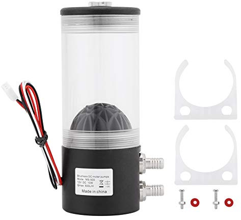 pompa acqua pc + Raffreddamento Radiatore acqua Pompa Serbatoio Scambiatore di calore Silenziatore 500L / H 10W DC 12V CPU