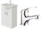 VeeBath Linx 550 Vanity Unit with Ceramic Wash Basin Sink and Mono Mixer Tap, Floor Standing, Soft Close Doors Bathroom Storage Cabinet- White (Flat Pack)