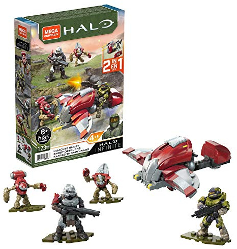 Mega Construx Halo Hijacked Ghost Vehicle Halo Infinite Construction Set, Building Toys for Kids