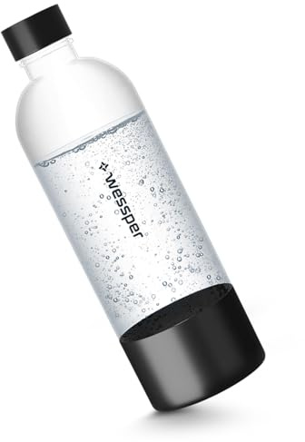 Wessper Bottiglia Universale in PET da 800 ml per Gasatore d'Acqua | Bottiglia Riutilizzabile BPA-Free per Acqua Frizzante | Plastica Riciclabile