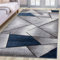 oKu-Tex Teppich | Webteppich | für Wohnzimmer, Flur, Schlafzimmer | Blau Modern | geometrisches Design | Öko-Tex 100 |Größe 200 x 290 cm, 30161blau200290
