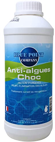 Algicide Anti-Algues Choc Piscine, rattrapage Eau Verte │Anti Eau Verte/Trouble, Traitement Anti-algues │Produit Double Action, Action d’Urgence Contre Les algues (1L)