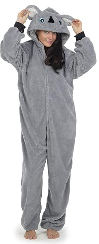 CityComfort Combinaison Pyjama Femme, Grenouillère Femme Pyjama Onesie Tout en Un en Polaire S-XL