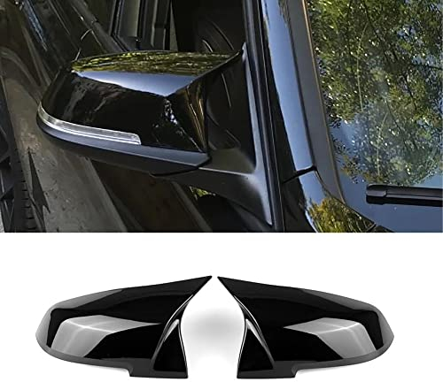 Spiegelkappen, 1 Paar Auto Rückspiegel Kappe Tür Rückspiegel Abdeckung Seitenspiegelkappen Spiegelabdeckungen Ersatz für BMW F20 F21 F22 F23 F30 F31 F32 F33 F36 F87 M2 X1 E84 (Black)