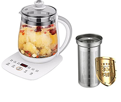 FairUo Kettles, Tea Kettles 1.5L Household Kettles for Boiling Water Automatic Glass Preserving Pot Portable Mini Multi Cooker Tea Dessert Cooker Teapot/with Filter