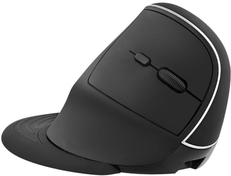 T'nB - Souris sans Fil Bluetooth Ergonomique Verticale Rechargeable, Confortable avec Repose Poignet Amovible, Idéal Professionnel et Bureautique, Compatible Windows, MacOS, Linux - Noire