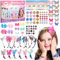 Kaisibum Haarreifen und Armbänder Mädchen Bastelset, Schmetterling Schmuckherstellung (Hair Accessories & Bracelets) für Mädchen ab 5 Jahren