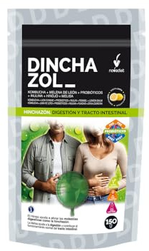 Novadiet - DINCHAZOL con Kombucha, Melena de León, Probióticos, Inulina, Hinojo y Melisa - Mejora la Digestión y el Tránsito Intestinal - Para Bienestar Digestivo - Envase 150g