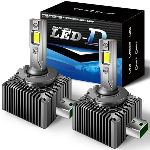 D3S LED Lampadina, per Auto a Prova di Errore Canbus 36000LM 100W Auto D3S Xenon Kit, 6500K Lampadine Per Fari, Sostituisci Lampadine Allo Xeno HID OEM Plug and Play - 2 Lampade (D3S-36000LM)