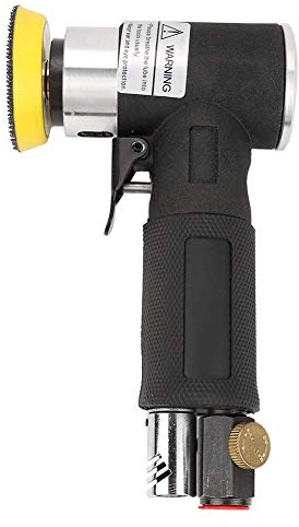 DollaTek Mini Amoladora angular de aire Pulidora neumática de 90° + almohadilla de lijado de 2 pulgadas y 3 pulgadas Lijadora orbital Amoladora/pulidora de ángulo de aire comprimido