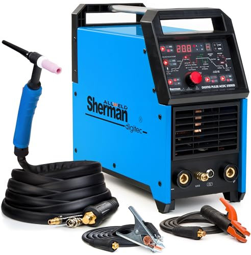 Sherman DIGITIG Pulse AC/DC 200 GD Soldador Inverter TIG AC DC MMA 230V 200A IGBT, Memoria De Ajustes Integrada, Pulse, Welding Machine, Inverter Soldadura, Antorcha de Soldadura TIG SR26/4m