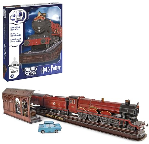 4D Build, Harry Potter Hogwarts Express 3D Model Kit, Harry Potter Collectibles & Desk Decor, Adult Puzzle, Building Toys, 181 Pieces, 3D Puzzles, Gift Ideas for Ages 12 & Up