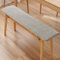 AmphaDeco Bankkissen Bankauflage Outdoor, Waschbare rutschfeste Sitzauflage Bank, Gartenbankauflage Sitzkissen Sitzpolster Bank,Grey a,40x150cm